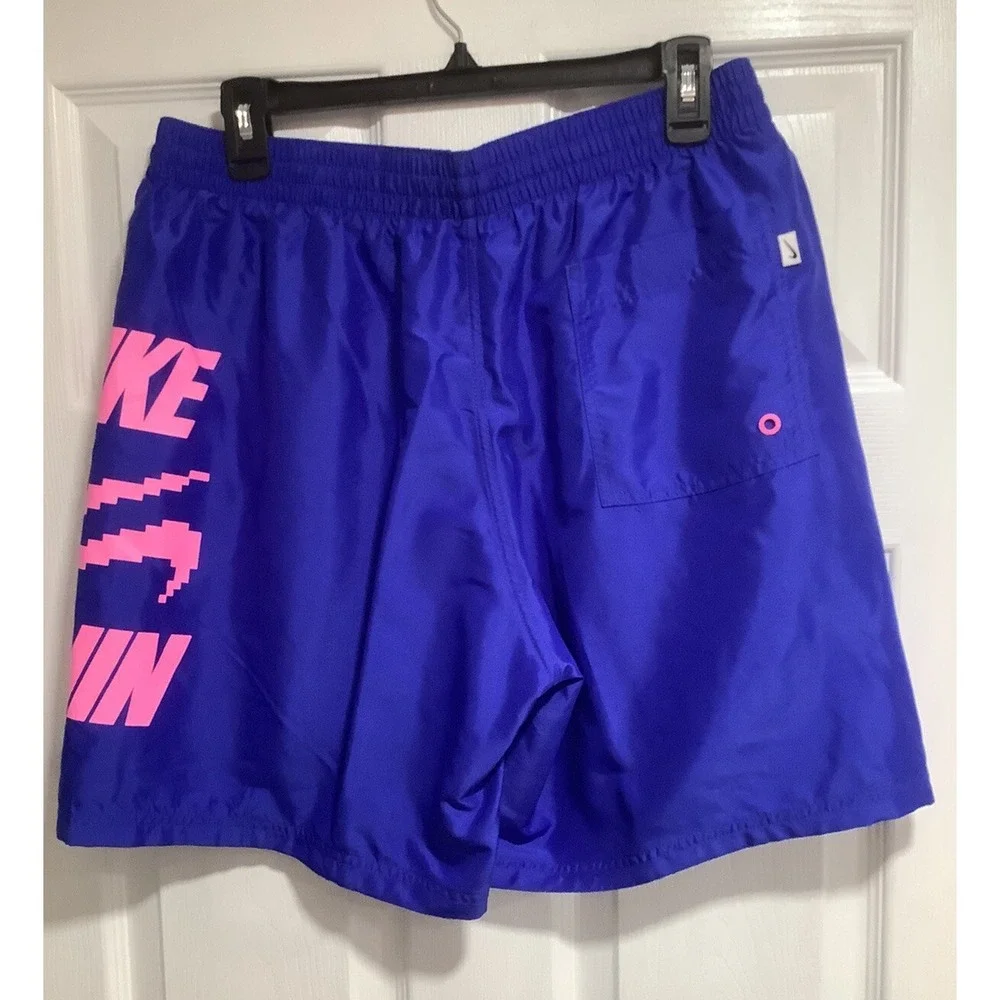 Nike Swim Trunks Men XLarge Blue Pink 7
